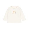 Witte t-shirt met giraf - T-shirt long sleeves creme 